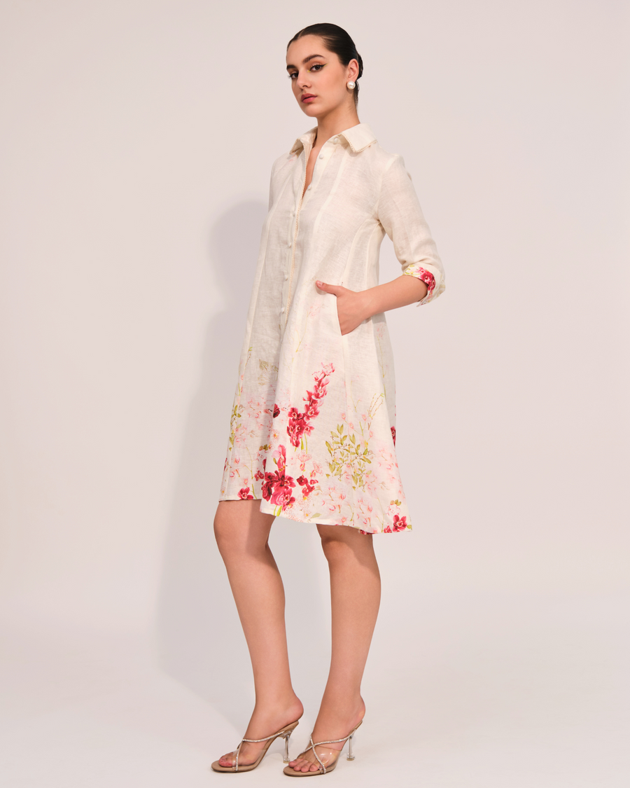 Scarlet Meadow Shirt Dress