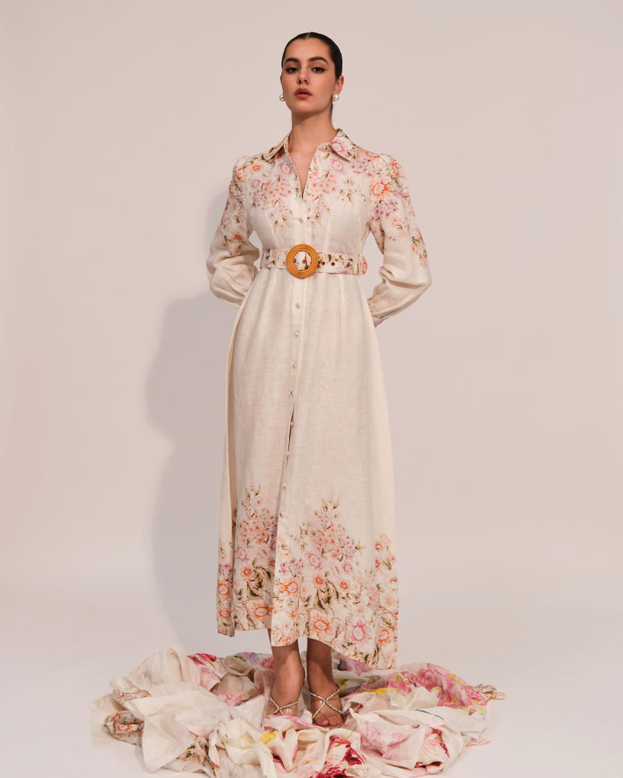 Meadow Bloom Linen Dress