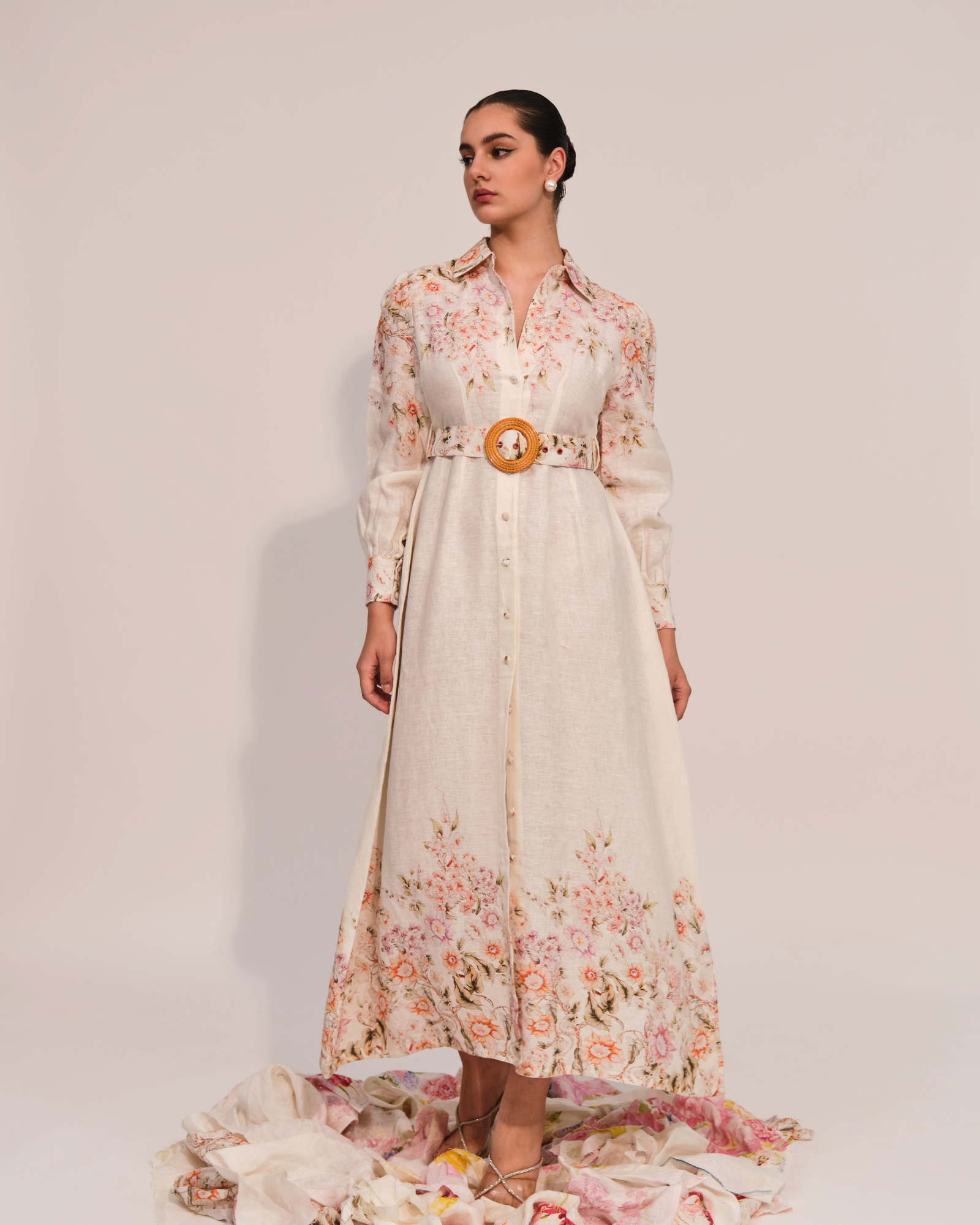 Meadow Bloom Linen Dress