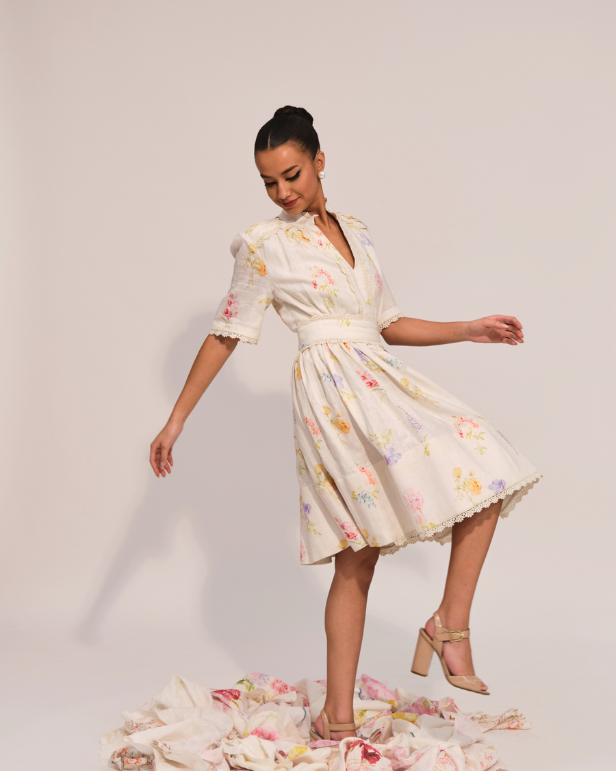BETH LINEN DRESS