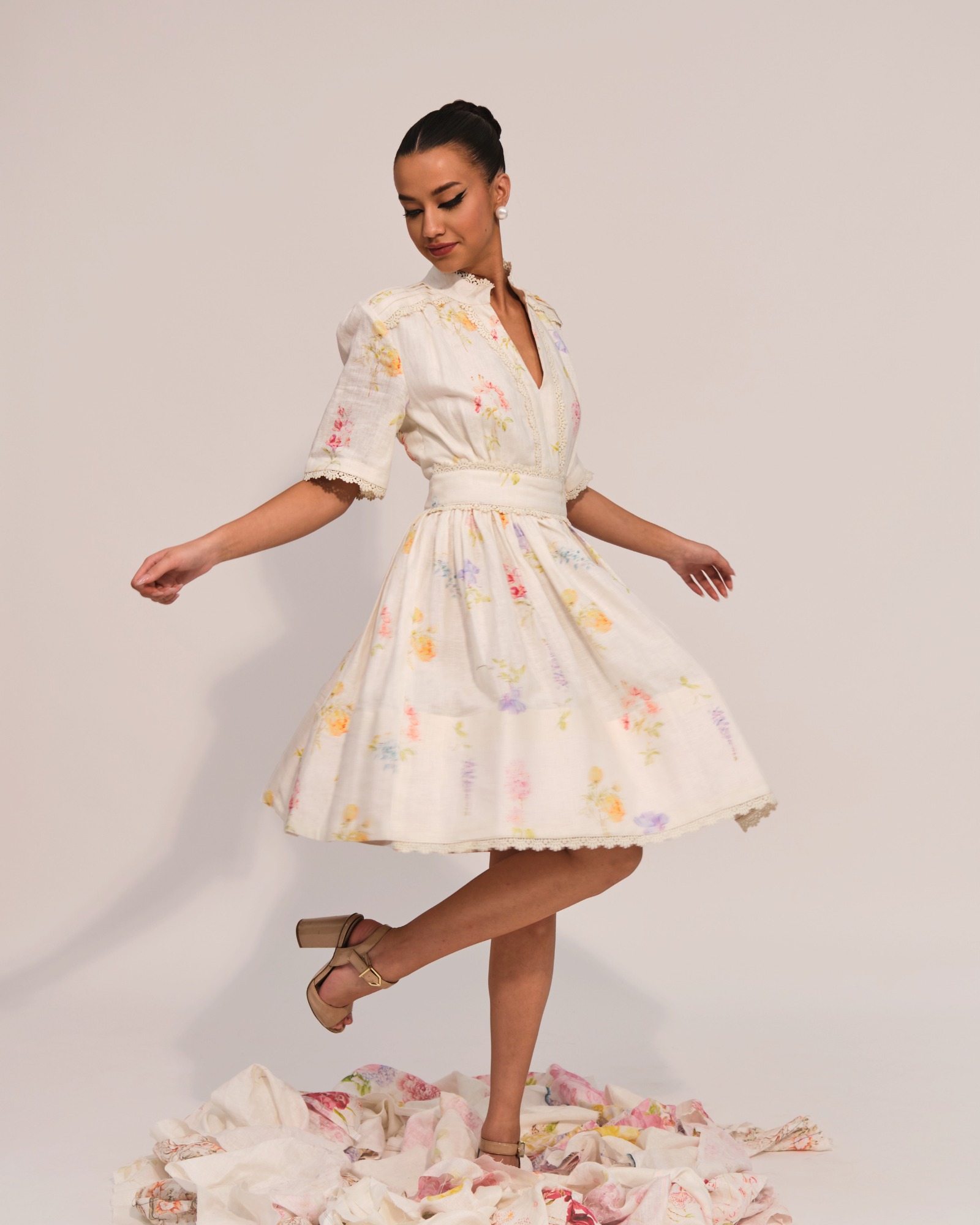 BETH LINEN DRESS