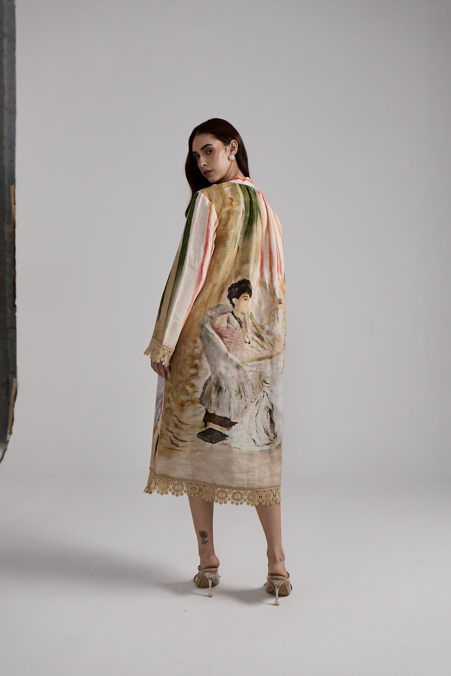 Canvas Stripe Linen Dress Set