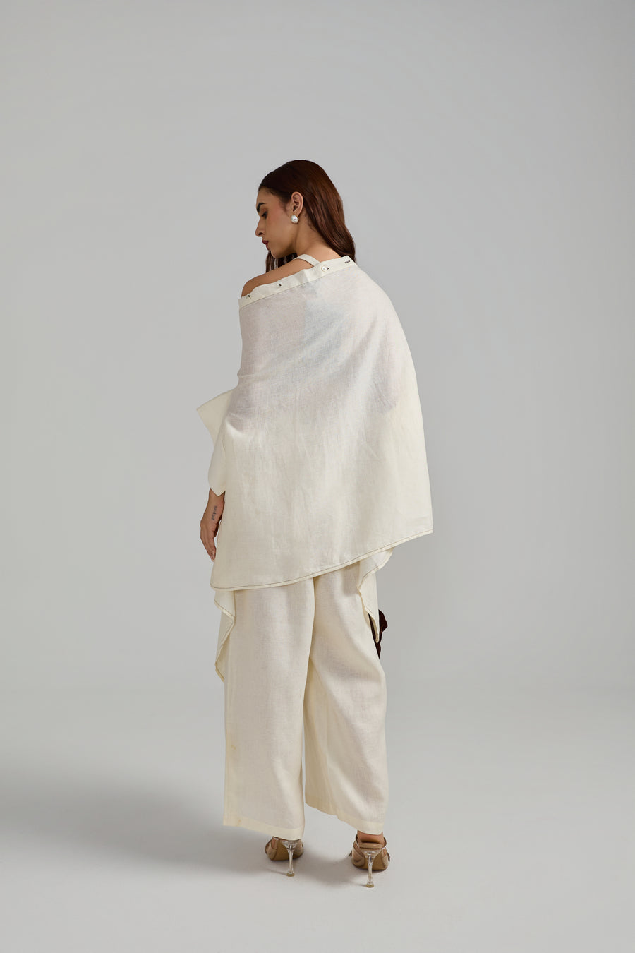 Neh Asymmetrical Linen Co-ord Set