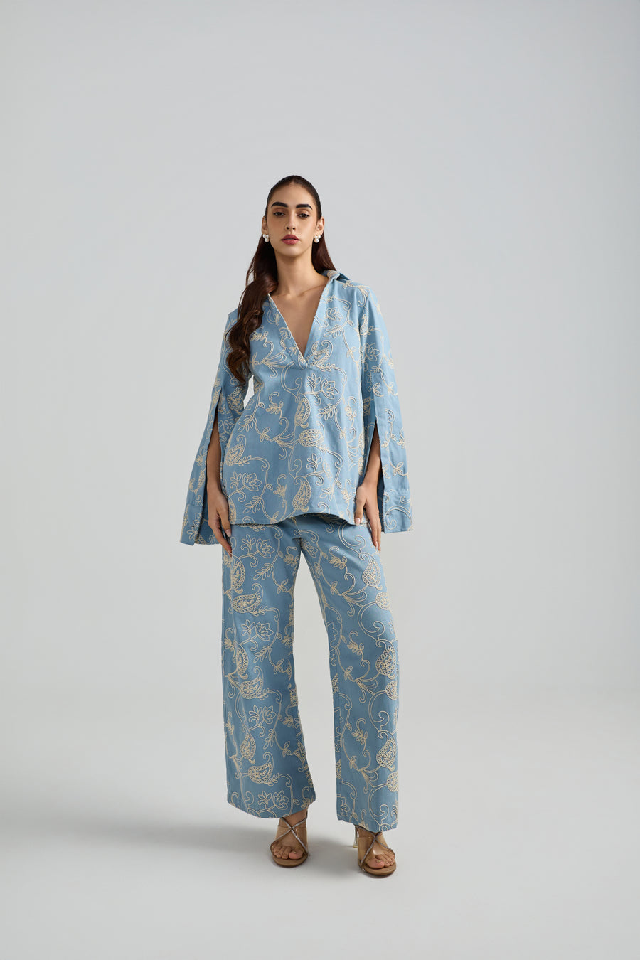 Soojun Fractured Sleeve Co-ord Set
