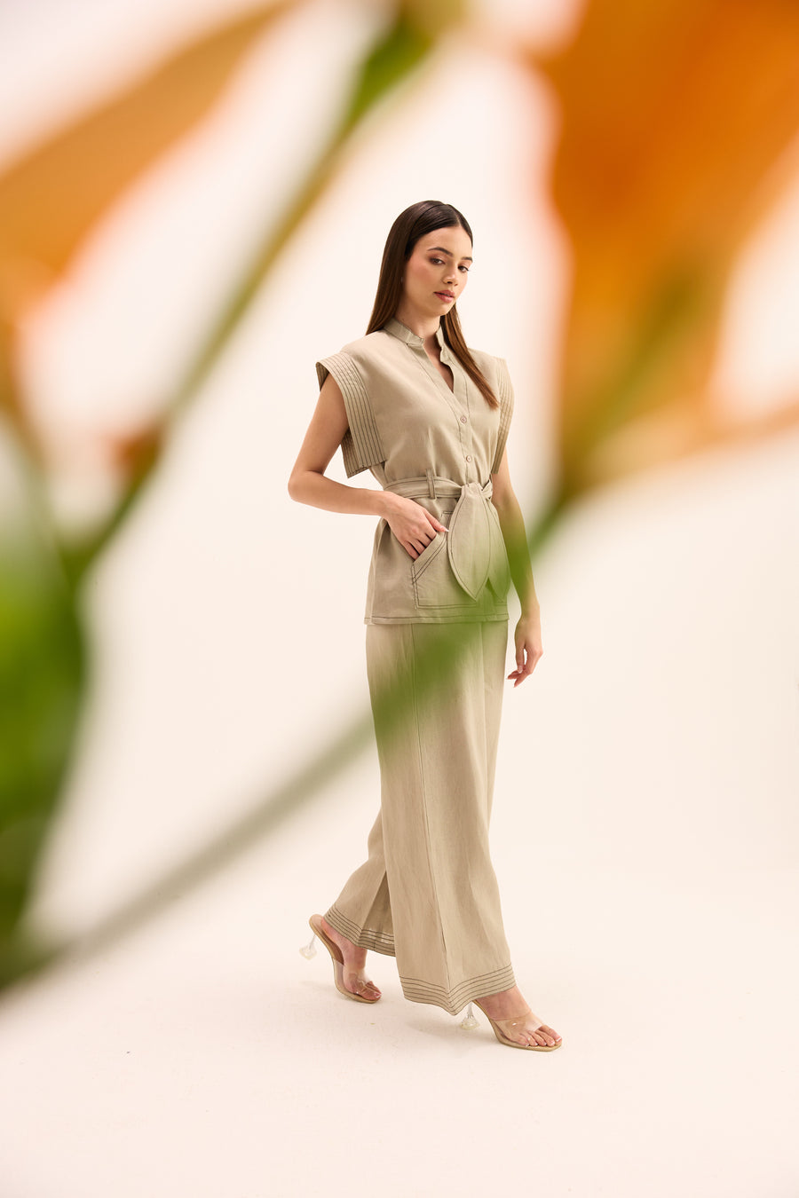 Iki Linen Coordinated Set
