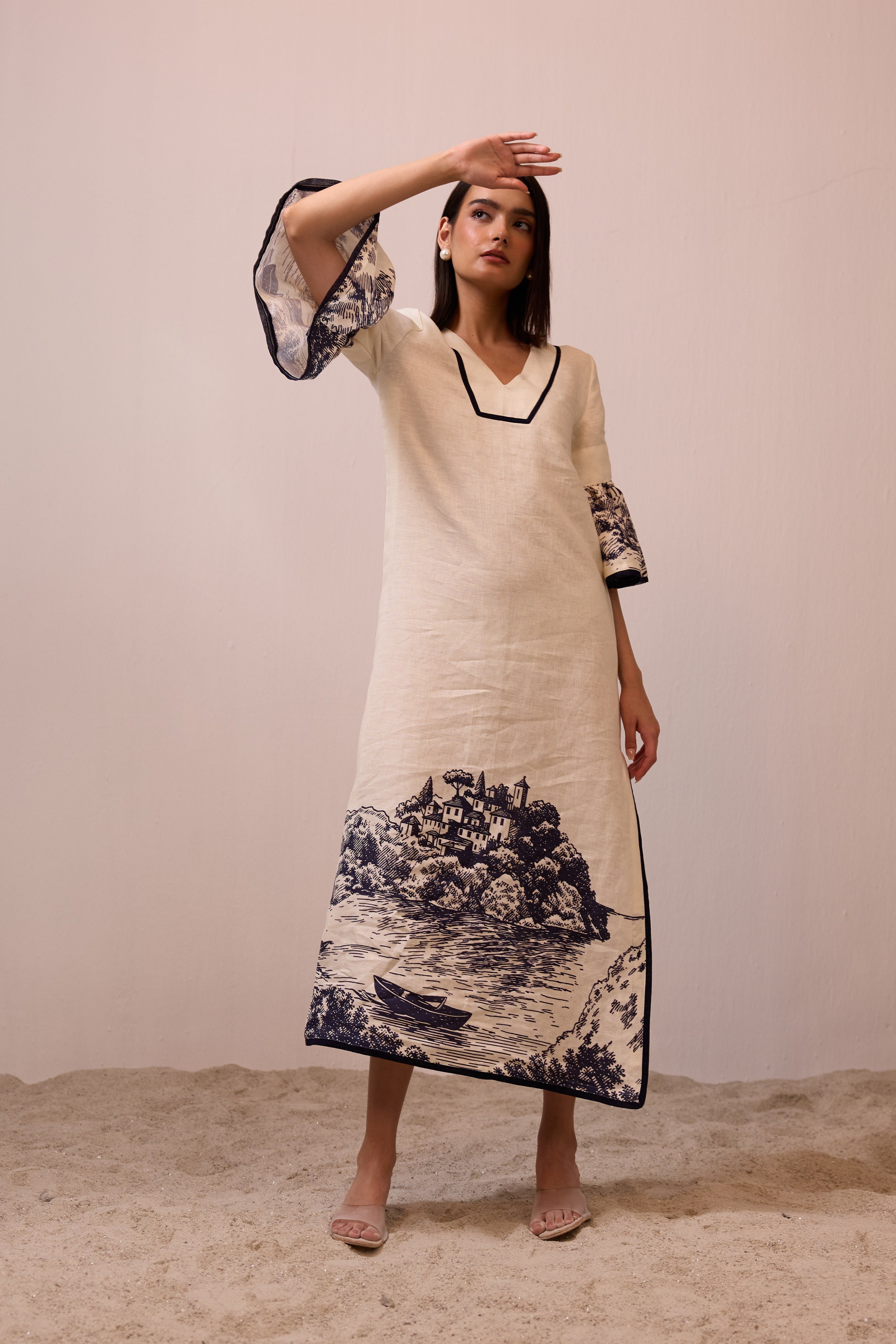 Cloche Linen Dress