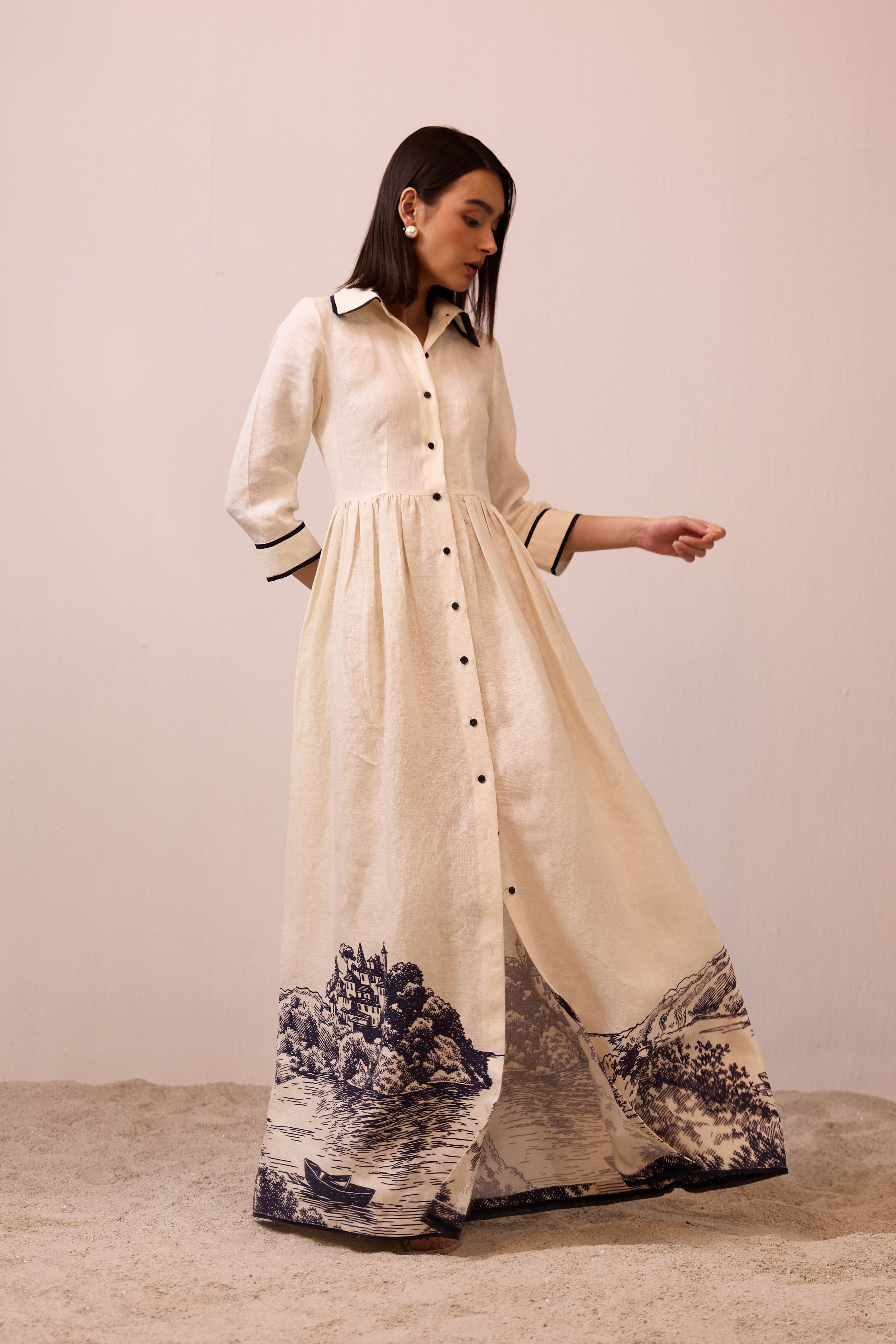 Chateau Linen Dress