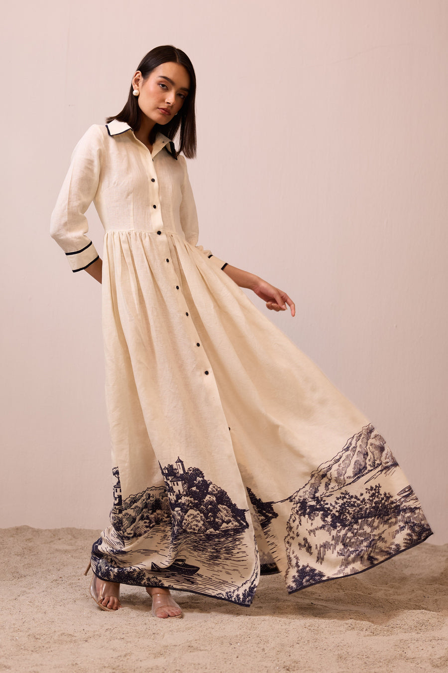 Chateau Linen Dress