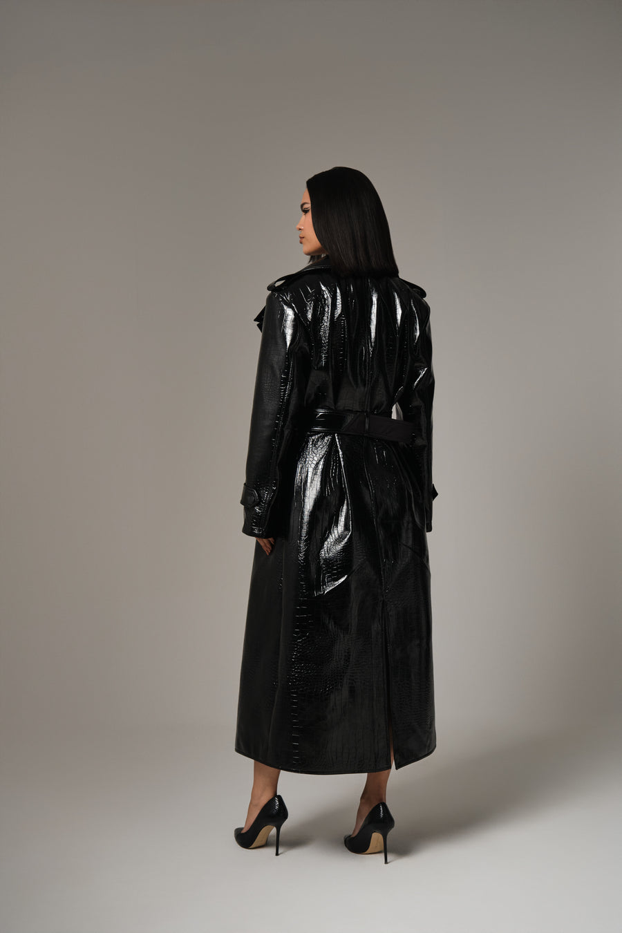 DAENERYS SNAKE SKIN TRENCH COAT