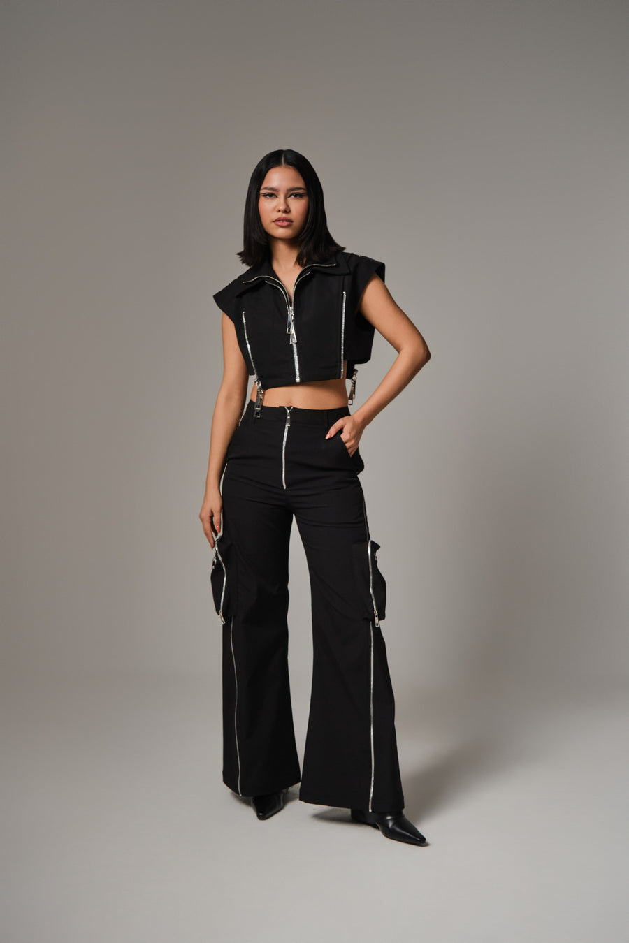 SKA-HA FLARED POCKET PANTS