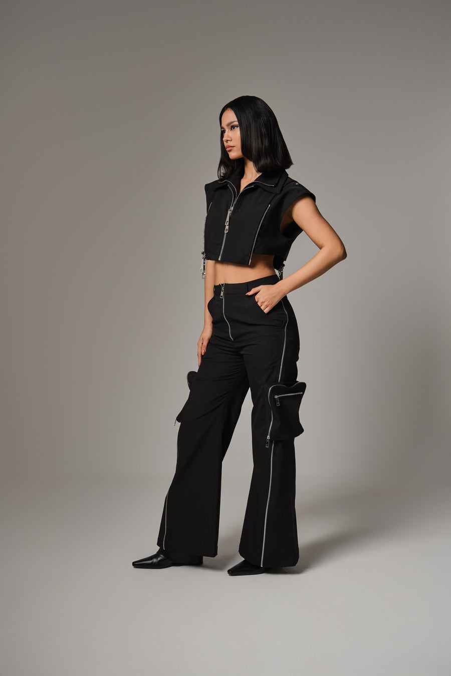 SKA-HA FLARED POCKET PANTS