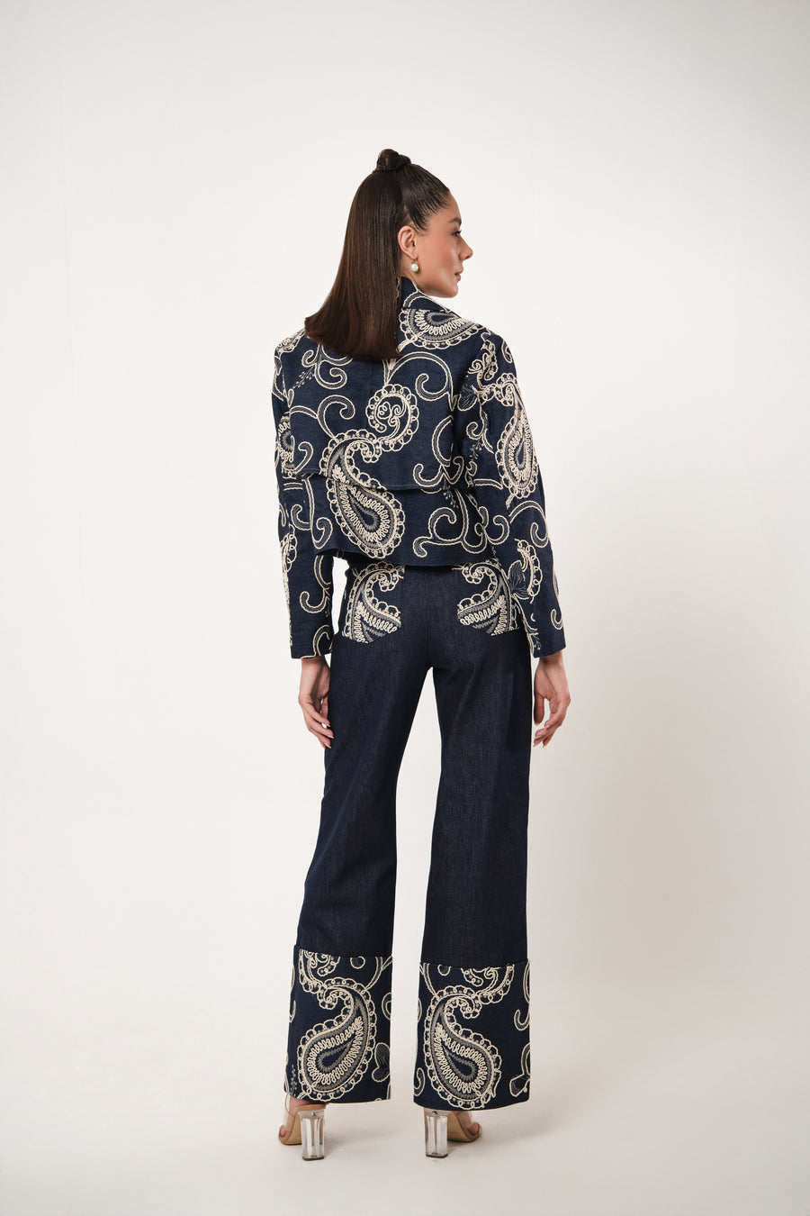 GIA BOTEH EMBROIDERED JEANS