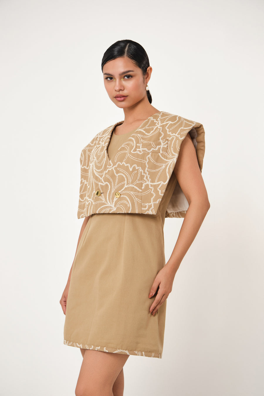 ORA EMBROIDERED CAPE & DRESS