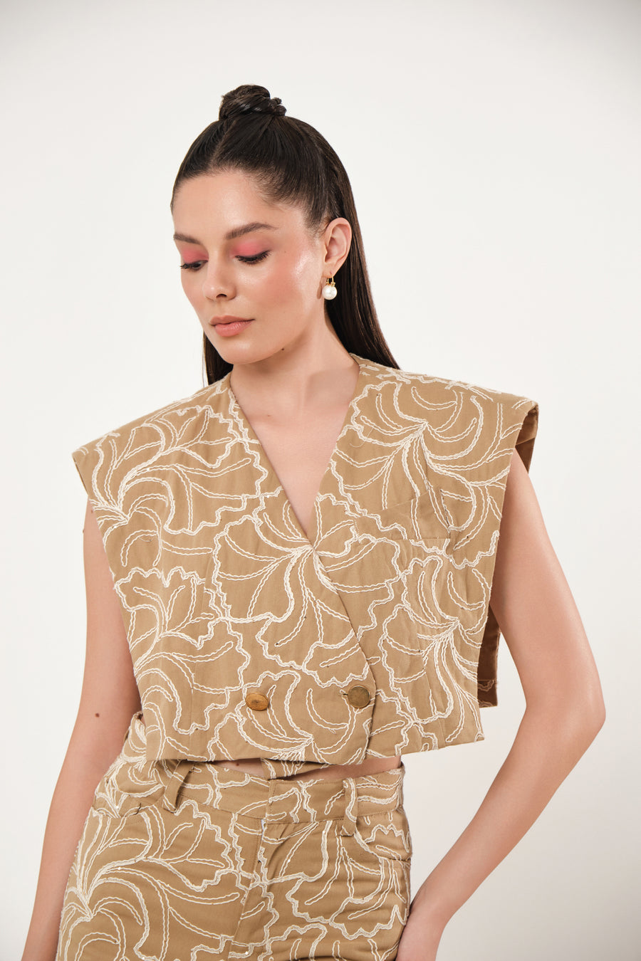 TIA EMBROIDERED CAPE