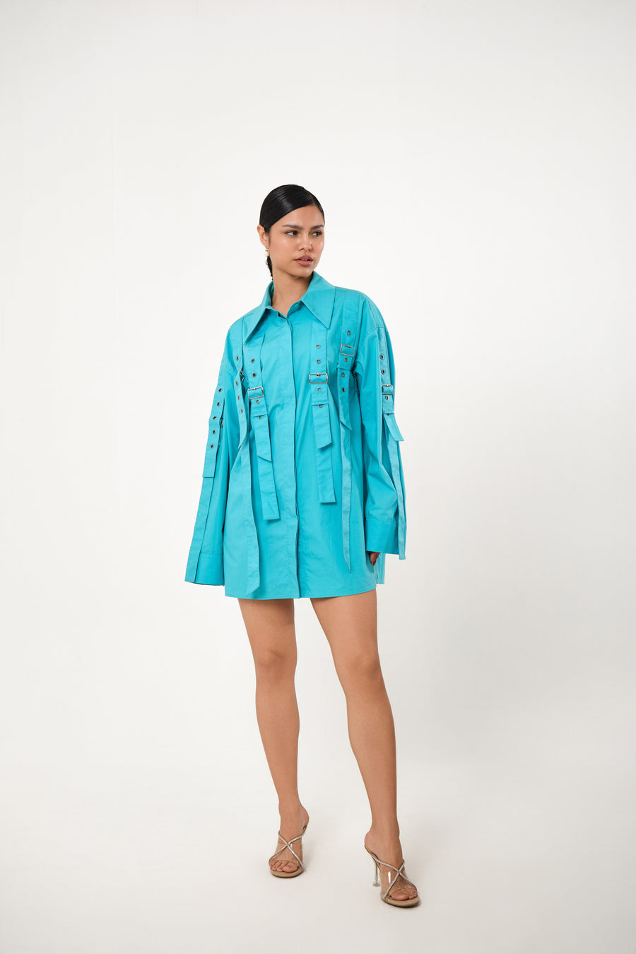 KIT BELT APPLIQUÉ SHIRT DRESS