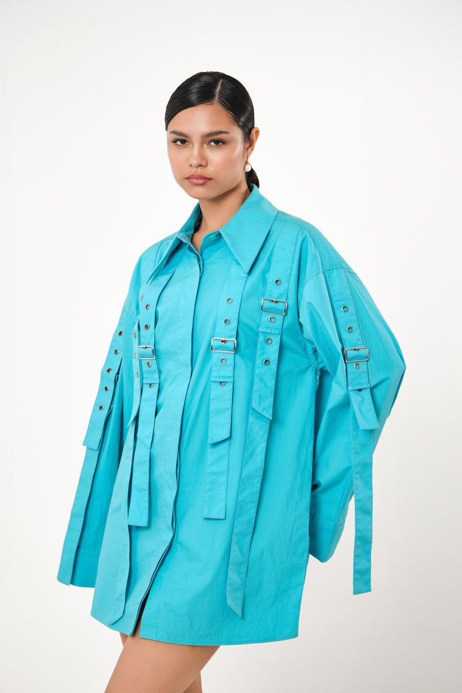 KIT BELT APPLIQUÉ SHIRT DRESS